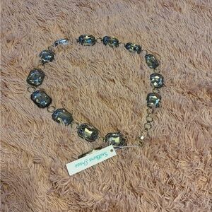 Southern Grace Silver and Clear Gem Belt